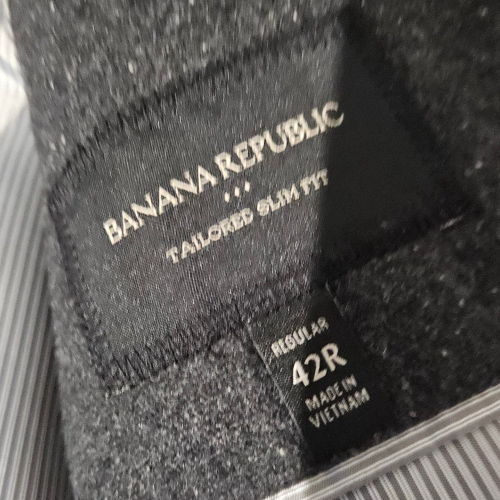 Banana Republic Blazer Mens Gray Tailored Slim Fit Recycled Wool 42R - Picture 9 of 11
